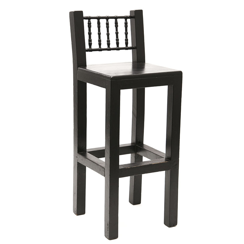 Banco Elegante Alto de Madera Café