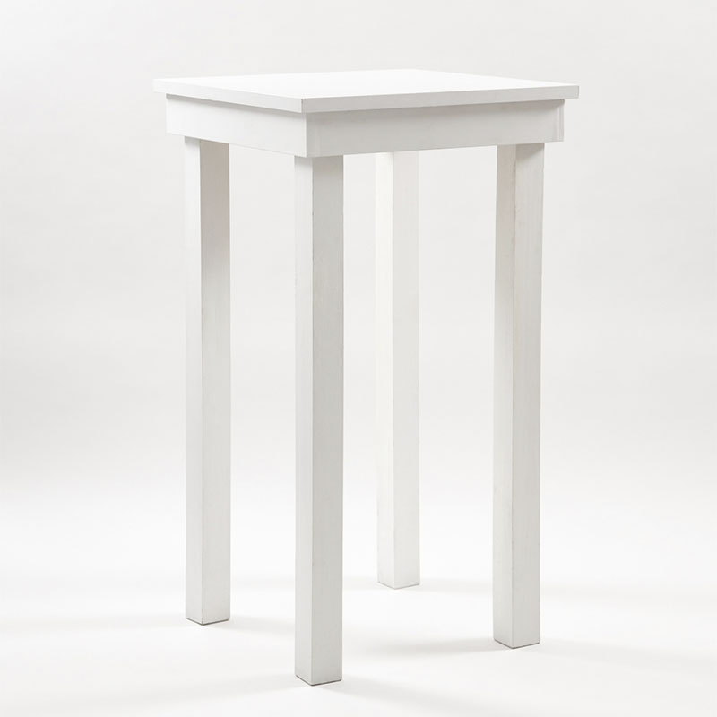 Mesa Coctelera Cuadrada Blanca