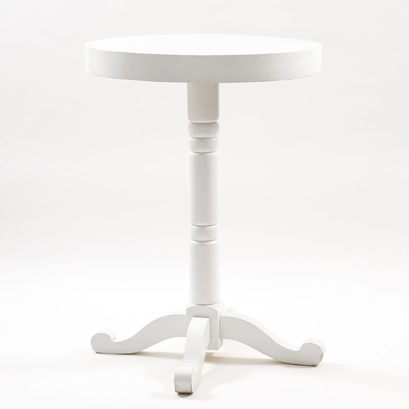 Mesa Coctelera Redonda Blanca