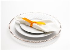 Servilletero liston amarillo de organza