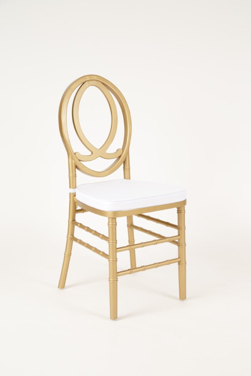 Silla Channel de Madera Dorada