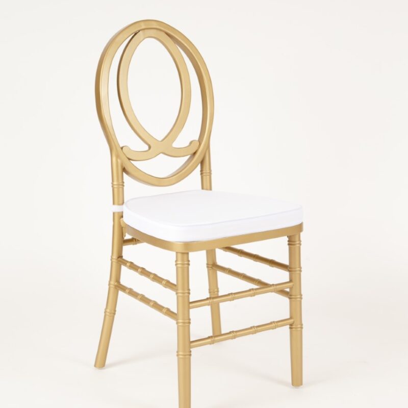 Silla Channel de Madera Dorada