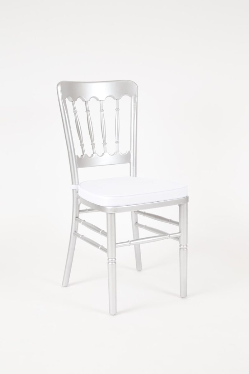 Silla Napoleon de Madera Plateada