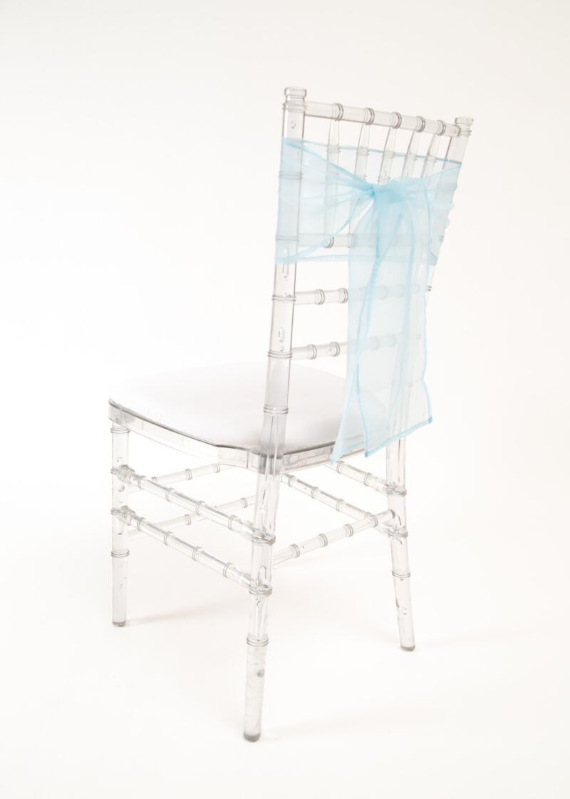 Moña Celeste Clara de Organza