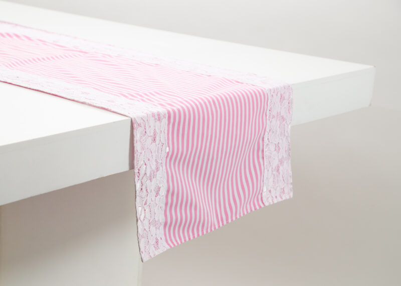 Camino de Lineas Rosado Con Blanco