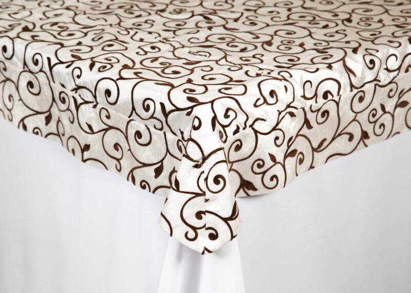 Sobre mantel Blanco Con Café Diseño