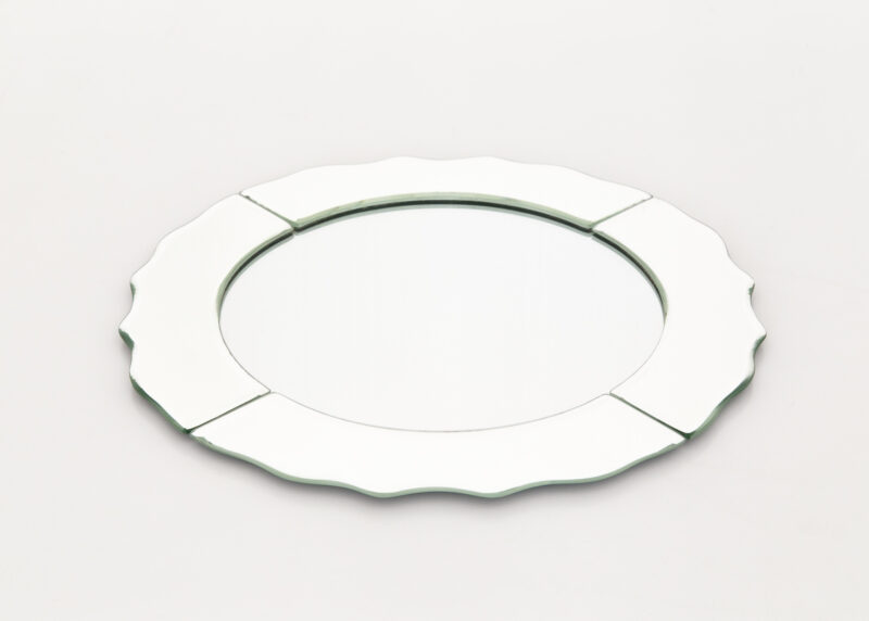 Porta Plato de Espejo Estilo Flor