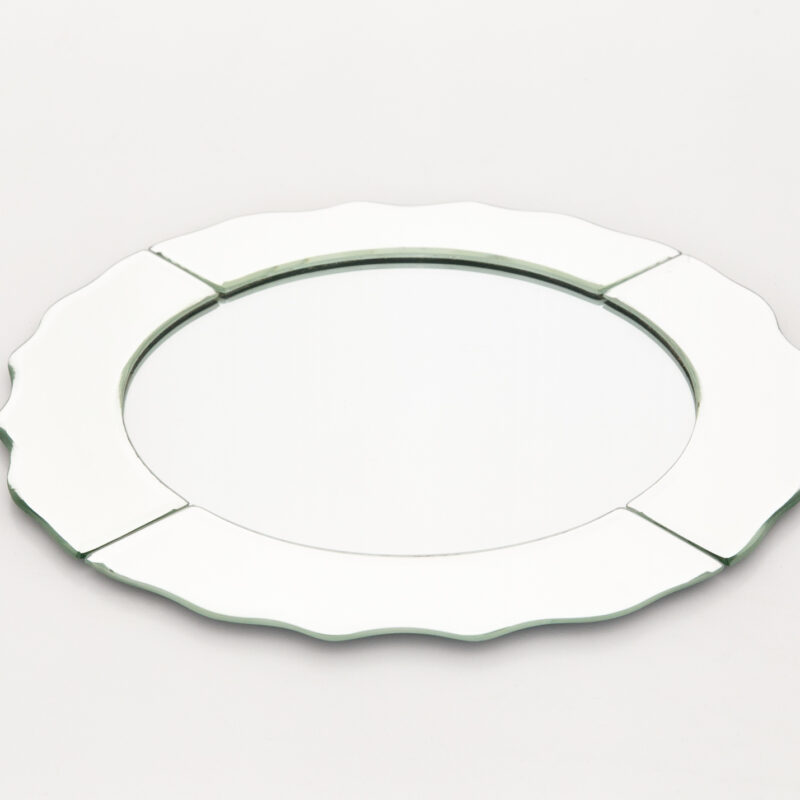Porta Plato de Espejo Estilo Flor