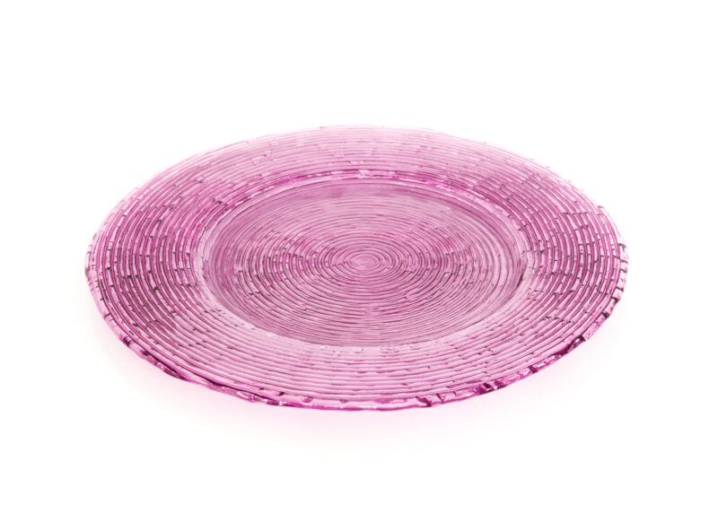 Porta Plato de Vidrio Lila