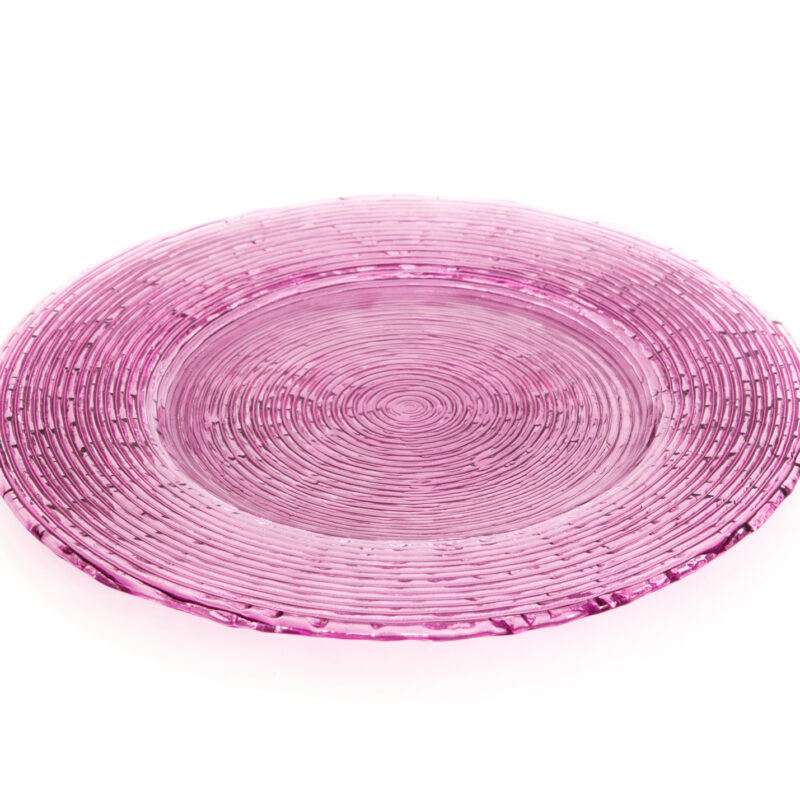 Porta Plato de Vidrio Lila