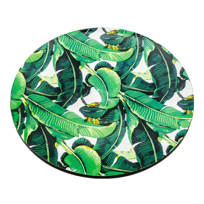 Porta Plato Verde de Hoja Acrílico
